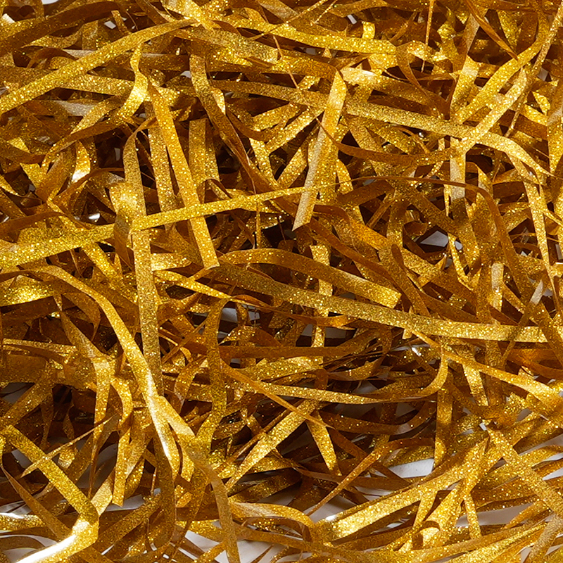 Metallic Glitzer PET Raffia Faser