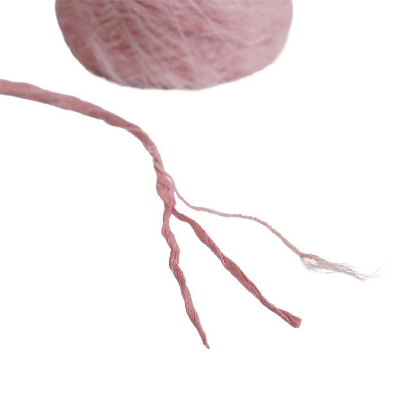 Papiergarn gemischt mit Polyester