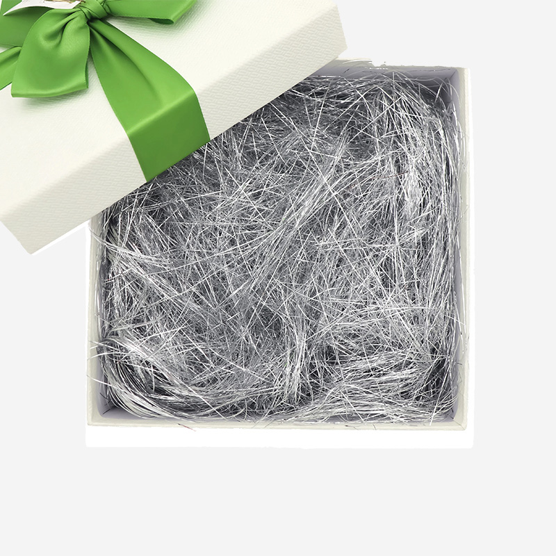 Metallic Glitzer PET Raffia Faser