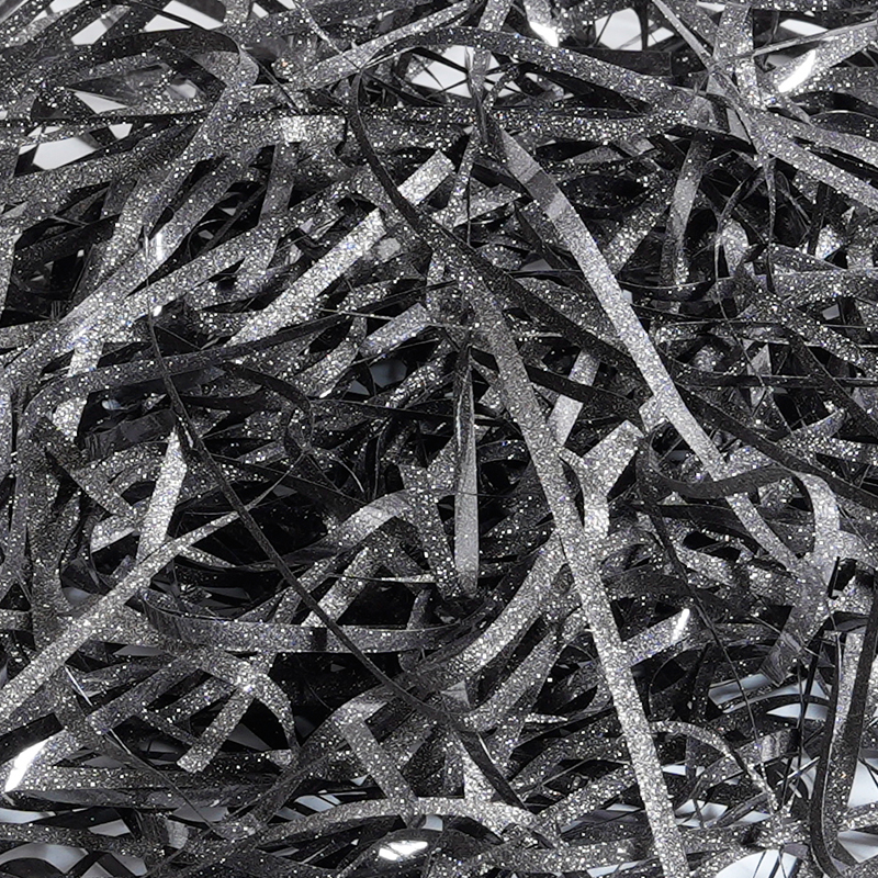 Metallic Glitzer PET Raffia Faser