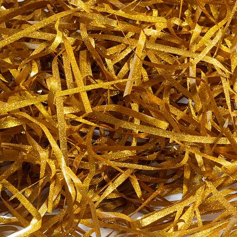 Metallisierte Glitzer-PET-Raffiafaser